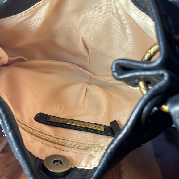 ELLIOT LUCA by SAK Woven black buttery soft leather handbag. - Picture 5 of 7